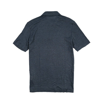 26SS GRAN SASSO リネン100% 半袖ニットスキッパーポロシャツ ダークネイビー 46 | GUARDAROBA MILANO OFFICIAL STORE