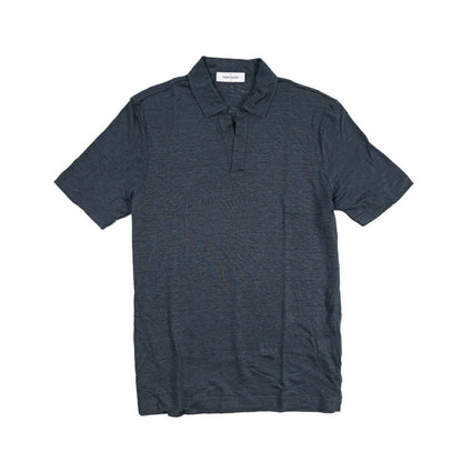 26SS GRAN SASSO リネン100% 半袖ニットスキッパーポロシャツ ダークネイビー 46 | GUARDAROBA MILANO OFFICIAL STORE
