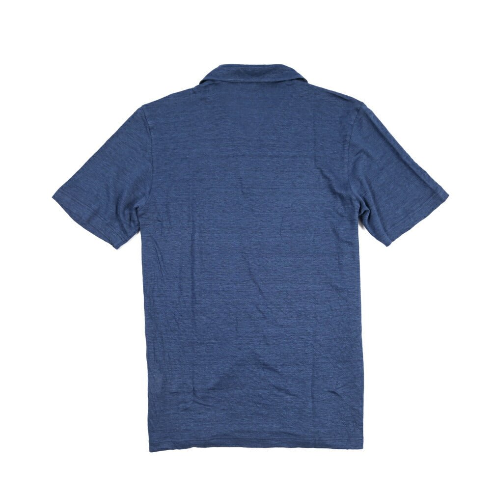 26SS GRAN SASSO リネン100% 半袖ニットスキッパーポロシャツ ネイビー 46 | GUARDAROBA MILANO OFFICIAL STORE
