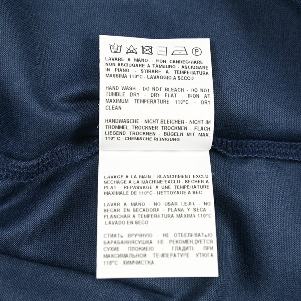 26SS GRAN SASSO マーセライズコットン100% クルーネック半袖Tシャツ / FILO SCOZIA ネイビー 46 | GUARDAROBA MILANO OFFICIAL STORE