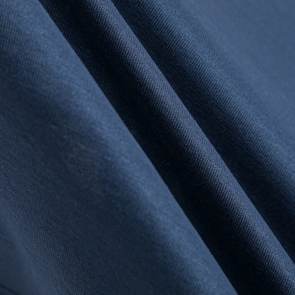 26SS GRAN SASSO マーセライズコットン100% クルーネック半袖Tシャツ / FILO SCOZIA ネイビー 46 | GUARDAROBA MILANO OFFICIAL STORE