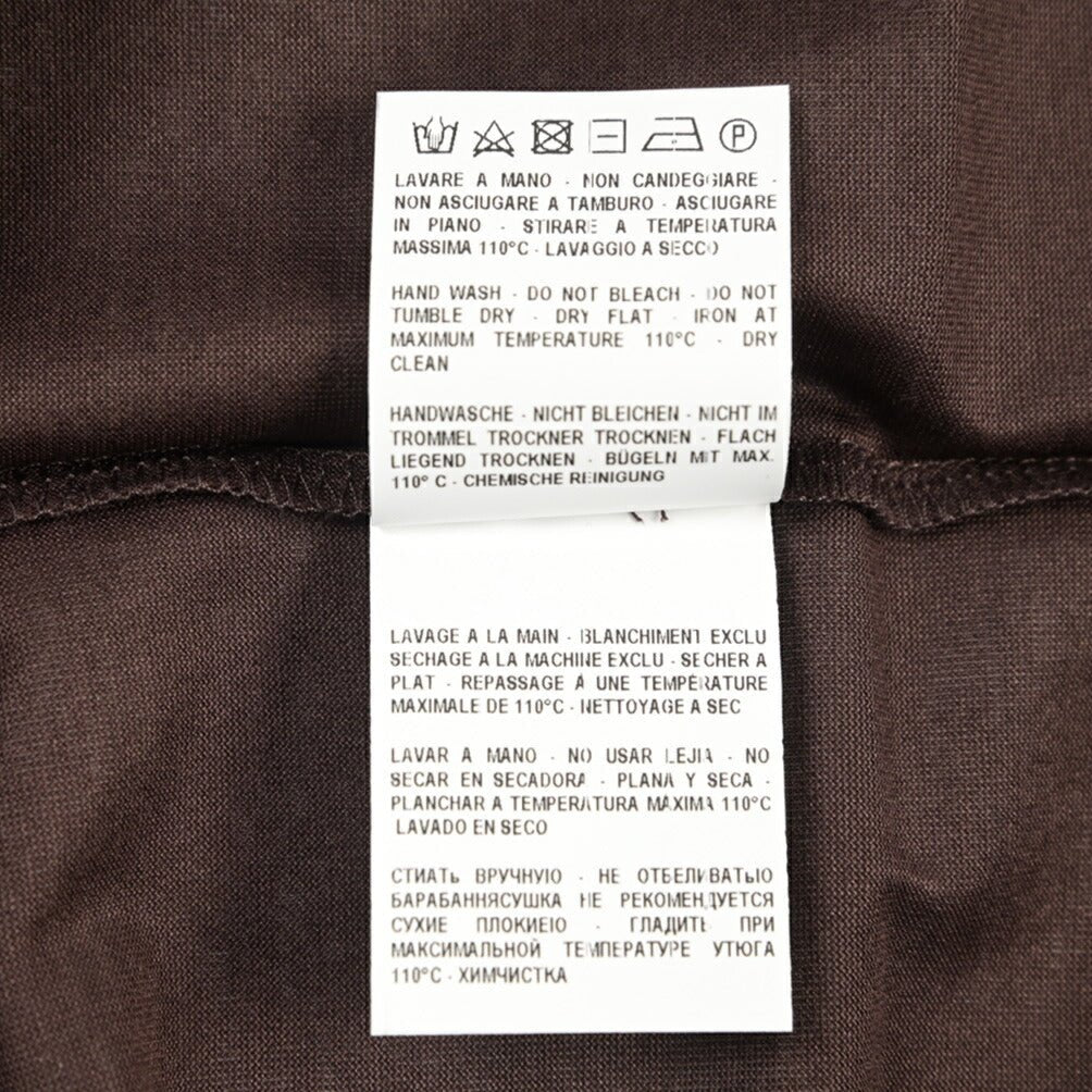 26SS GRAN SASSO マーセライズコットン100% クルーネック半袖Tシャツ / FILO SCOZIA ブラウン 48 | GUARDAROBA MILANO OFFICIAL STORE