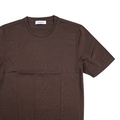 26SS GRAN SASSO マーセライズコットン100% クルーネック半袖Tシャツ / FILO SCOZIA ブラウン 48 | GUARDAROBA MILANO OFFICIAL STORE