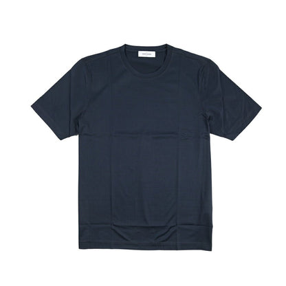 26SS GRAN SASSO マーセライズコットン100% クルーネック半袖Tシャツ / FILO SCOZIA ダークネイビー 46 | GUARDAROBA MILANO OFFICIAL STORE