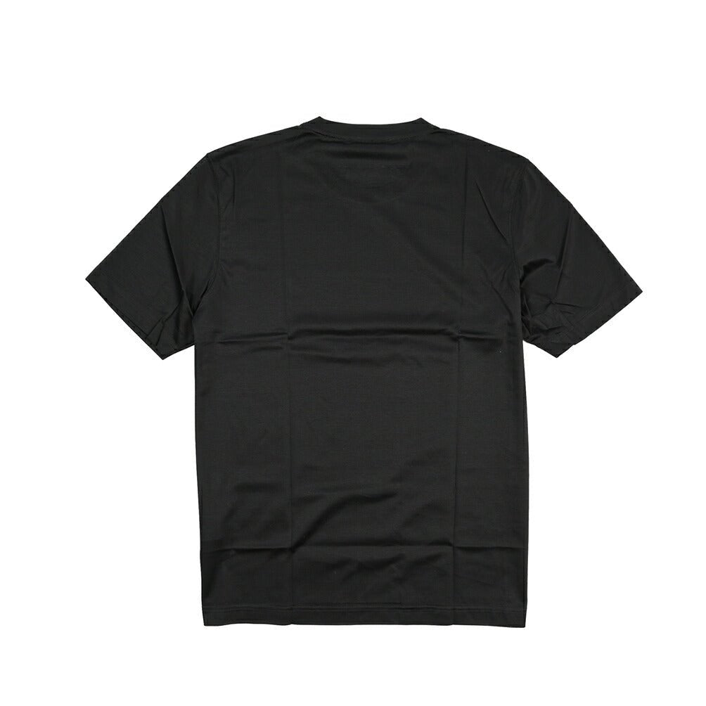 26SS GRAN SASSO マーセライズコットン100% クルーネック半袖Tシャツ / FILO SCOZIA ブラック 46 | GUARDAROBA MILANO OFFICIAL STORE