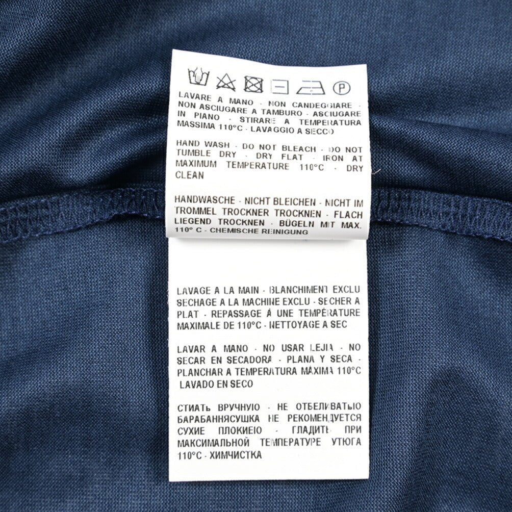 26SS GRAN SASSO マーセライズコットン100% クルーネック半袖Tシャツ / FILO SCOZIA ネイビー 46 | GUARDAROBA MILANO OFFICIAL STORE