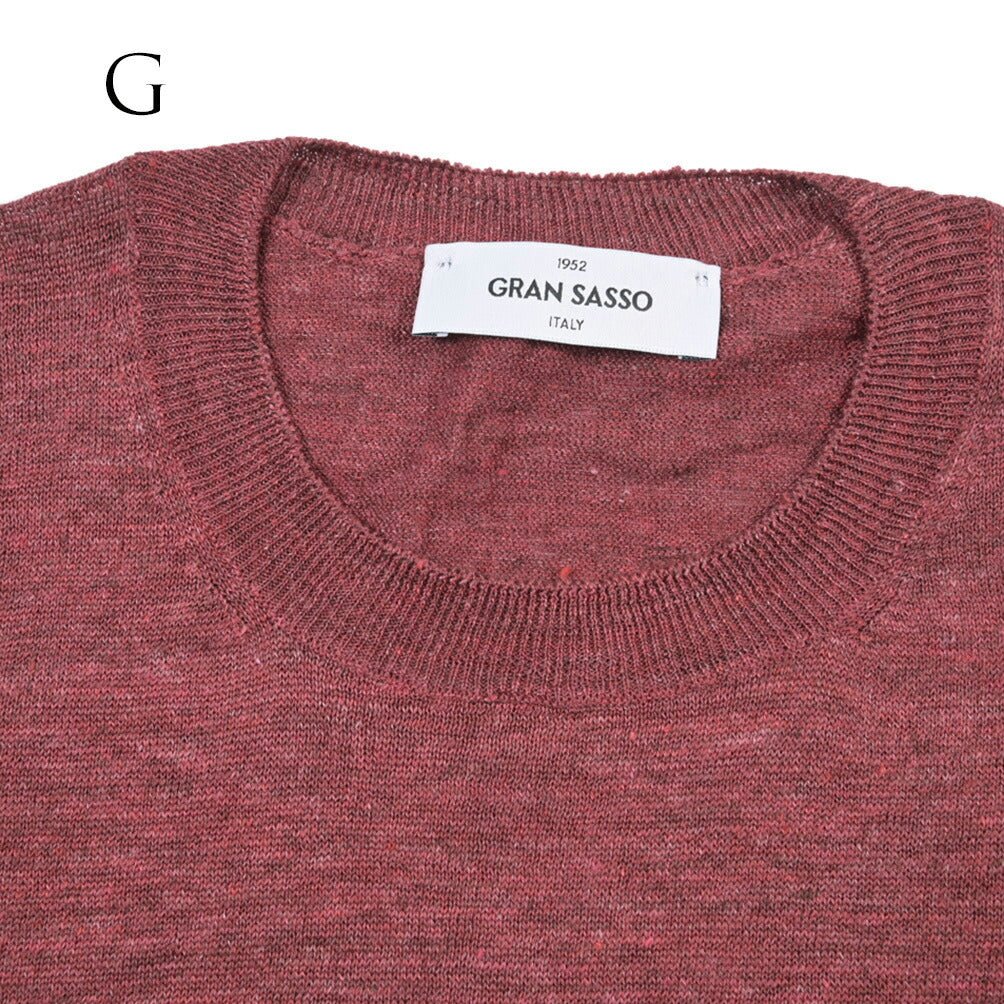 26SS GRAN SASSO リネン100% サマーニットTシャツ A.グレー 48 | GUARDAROBA MILANO OFFICIAL STORE