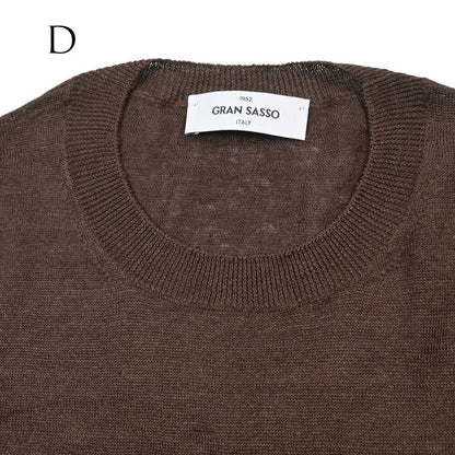 26SS GRAN SASSO リネン100% サマーニットTシャツ A.グレー 48 | GUARDAROBA MILANO OFFICIAL STORE