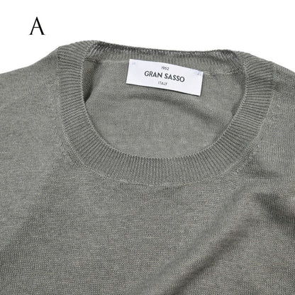 26SS GRAN SASSO リネン100% サマーニットTシャツ A.グレー 48 | GUARDAROBA MILANO OFFICIAL STORE