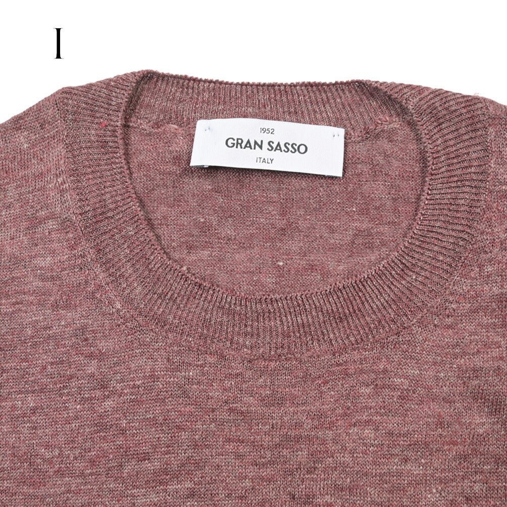 26SS GRAN SASSO リネン100% サマーニットTシャツ A.グレー 48 | GUARDAROBA MILANO OFFICIAL STORE