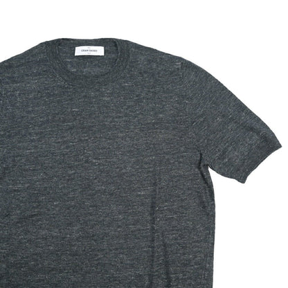 26SS GRAN SASSO リネン100% サマーニットTシャツ A.グレー 48 | GUARDAROBA MILANO OFFICIAL STORE
