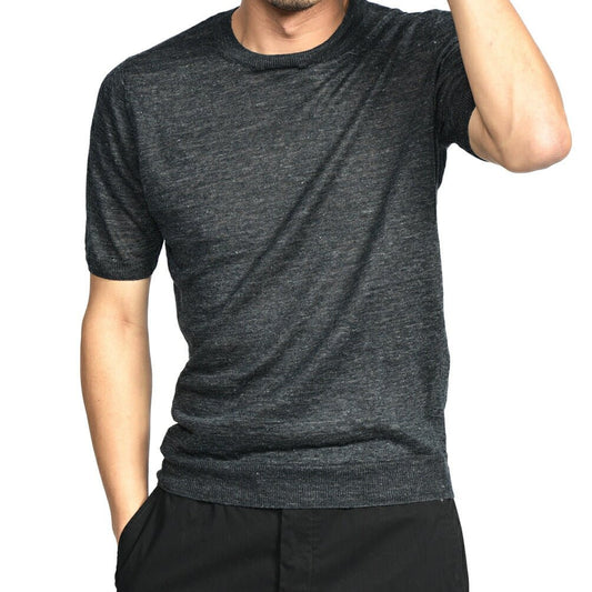 26SS GRAN SASSO リネン100% サマーニットTシャツ A.グレー 48 | GUARDAROBA MILANO OFFICIAL STORE