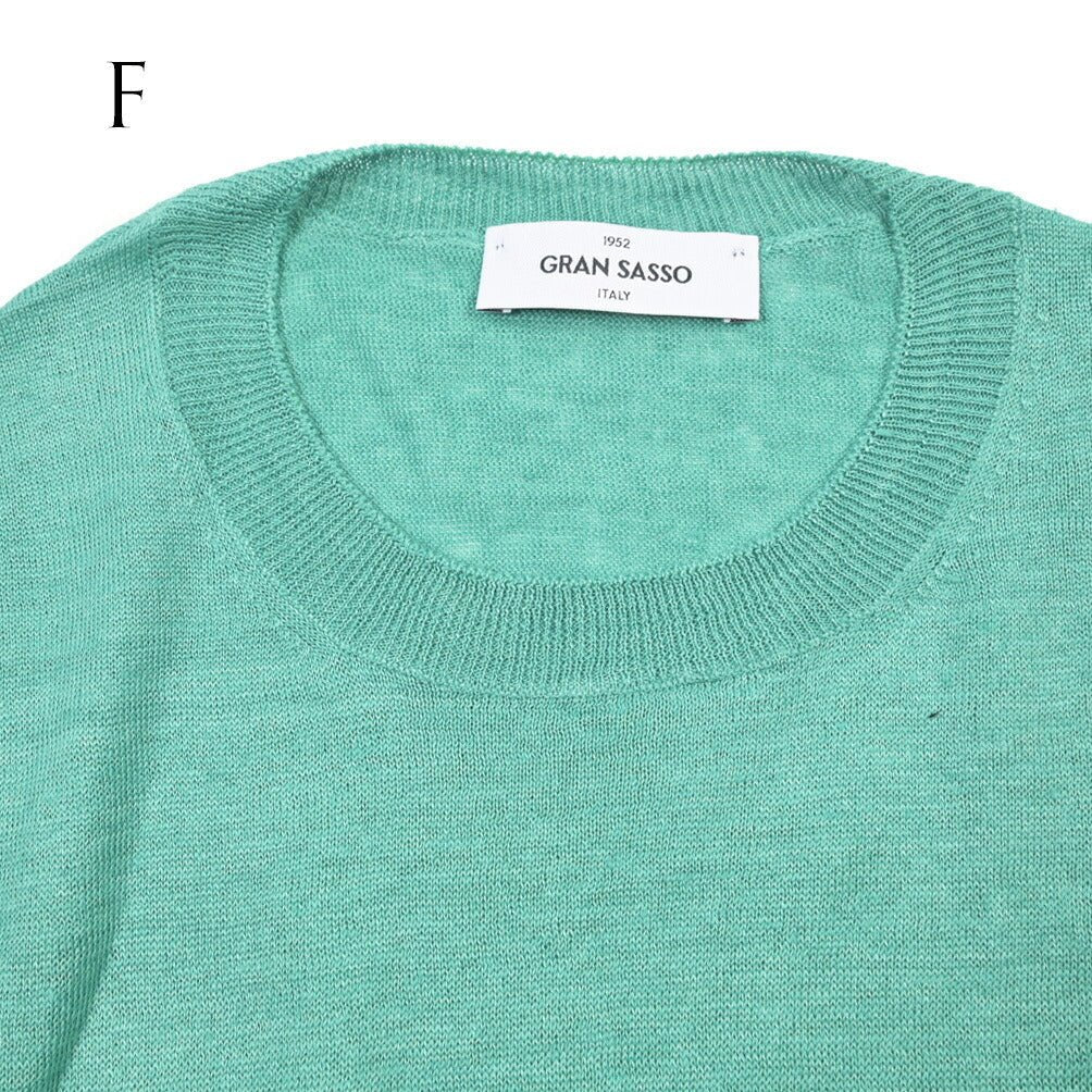 26SS GRAN SASSO リネン100% サマーニットTシャツ A.グレー 48 | GUARDAROBA MILANO OFFICIAL STORE