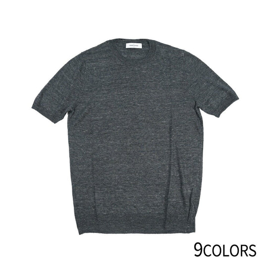 26SS GRAN SASSO リネン100% サマーニットTシャツ A.グレー 48 | GUARDAROBA MILANO OFFICIAL STORE