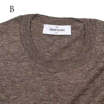 26SS GRAN SASSO リネン100% サマーニットTシャツ A.グレー 48 | GUARDAROBA MILANO OFFICIAL STORE