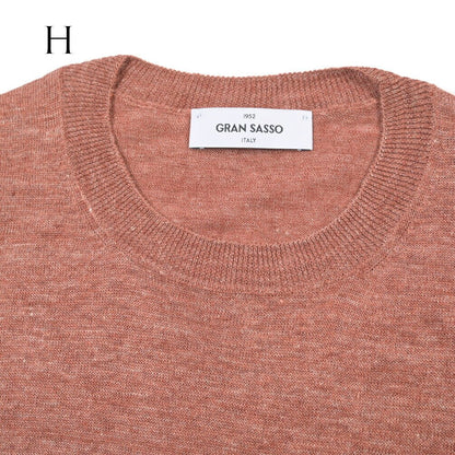 26SS GRAN SASSO リネン100% サマーニットTシャツ A.グレー 48 | GUARDAROBA MILANO OFFICIAL STORE