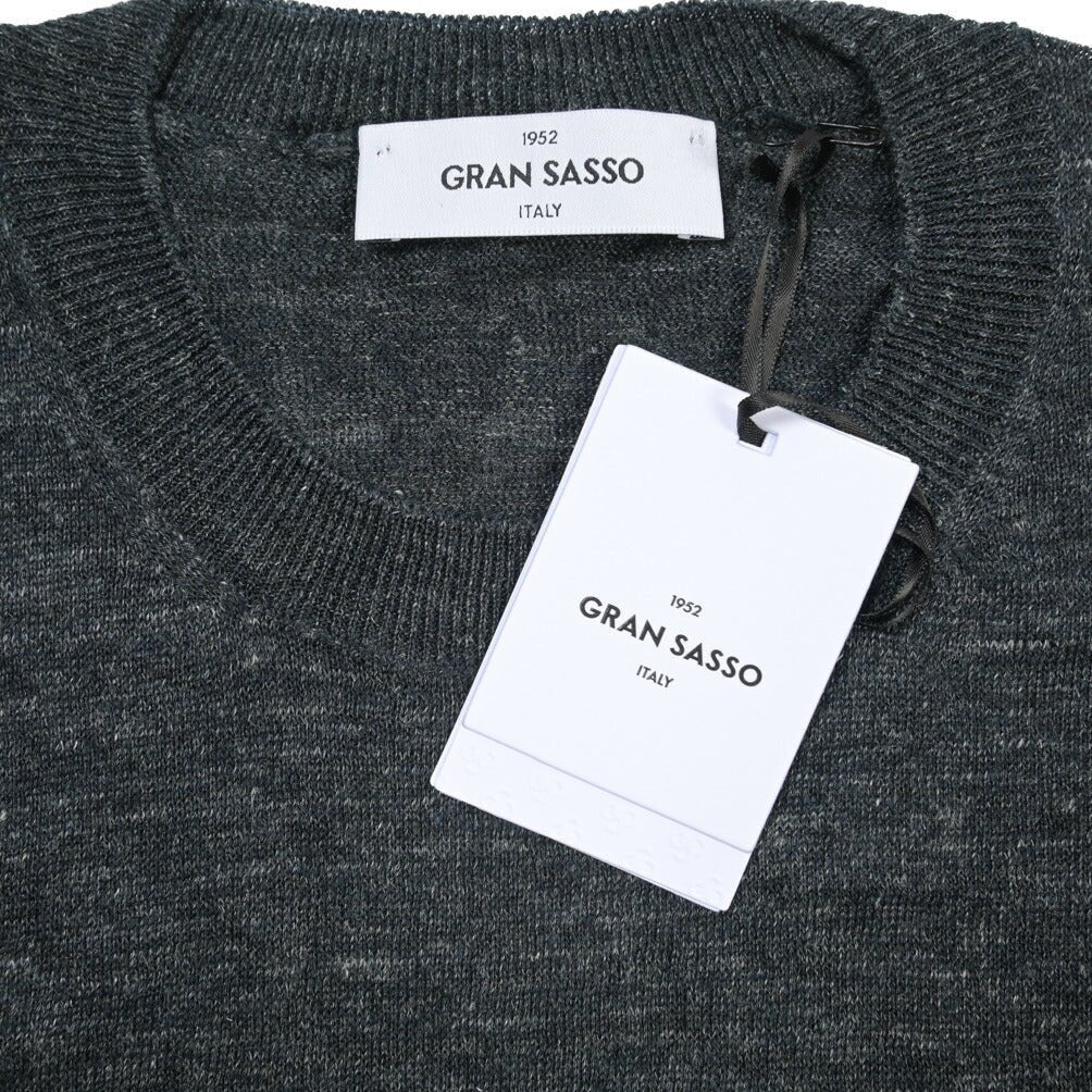 26SS GRAN SASSO リネン100% サマーニットTシャツ A.グレー 48 | GUARDAROBA MILANO OFFICIAL STORE