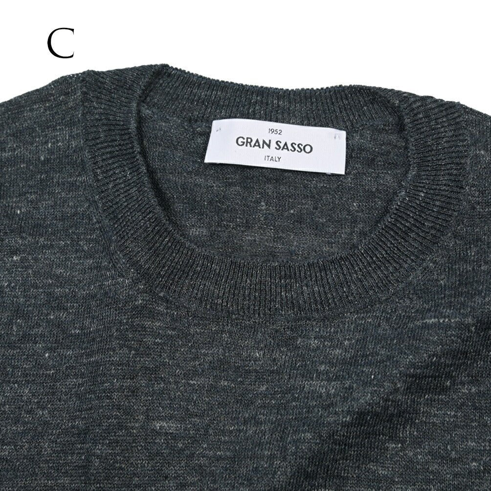 SALE｜GRAN SASSO グランサッソ / リネン100% サマーニットTシャツ