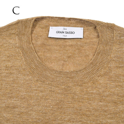 26SS GRAN SASSO リネン100% サマーニットTシャツ A.グレー 48 | GUARDAROBA MILANO OFFICIAL STORE