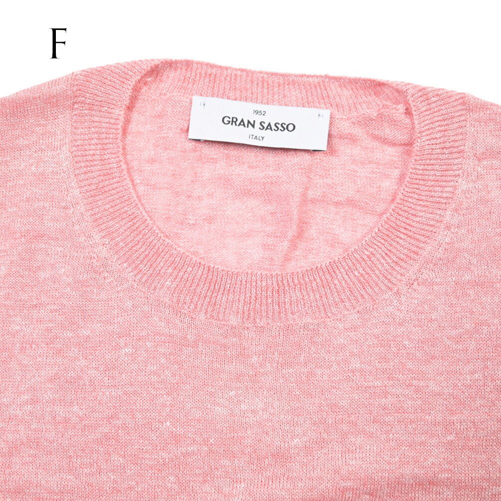 26SS GRAN SASSO リネン100% サマーニットTシャツ A.グレー 48 | GUARDAROBA MILANO OFFICIAL STORE