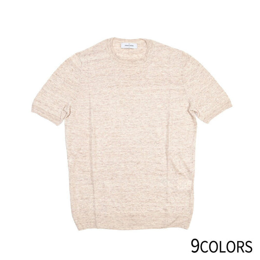 26SS GRAN SASSO リネン100% サマーニットTシャツ A.グレー 48 | GUARDAROBA MILANO OFFICIAL STORE