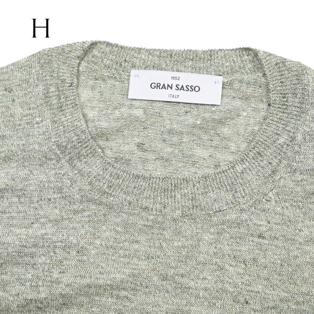 26SS GRAN SASSO リネン100% サマーニットTシャツ A.グレー 48 | GUARDAROBA MILANO OFFICIAL STORE