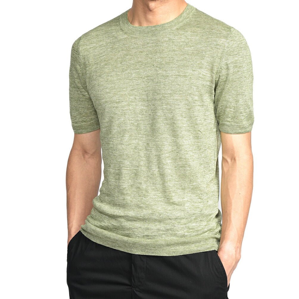 26SS GRAN SASSO リネン100% サマーニットTシャツ A.グレー 48 | GUARDAROBA MILANO OFFICIAL STORE