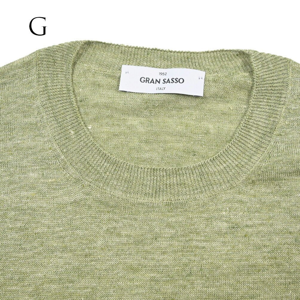 26SS GRAN SASSO リネン100% サマーニットTシャツ A.グレー 48 | GUARDAROBA MILANO OFFICIAL STORE