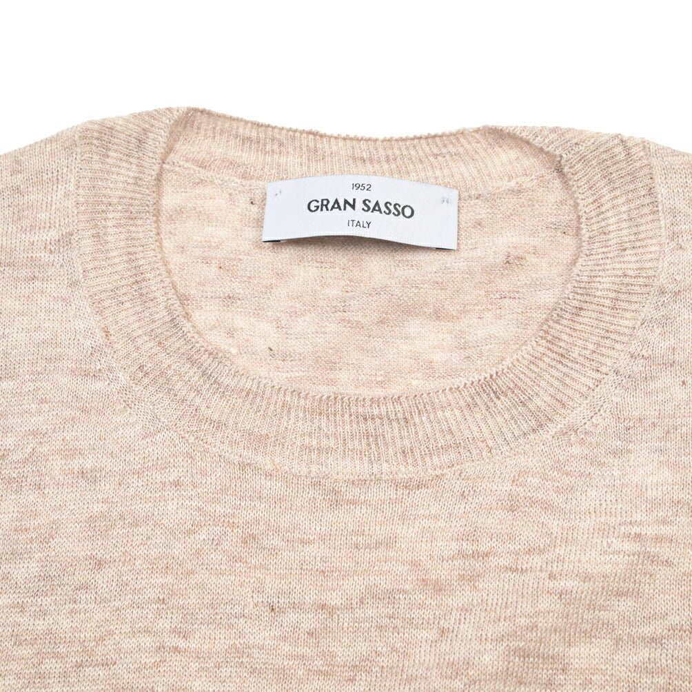 26SS GRAN SASSO リネン100% サマーニットTシャツ A.グレー 48 | GUARDAROBA MILANO OFFICIAL STORE