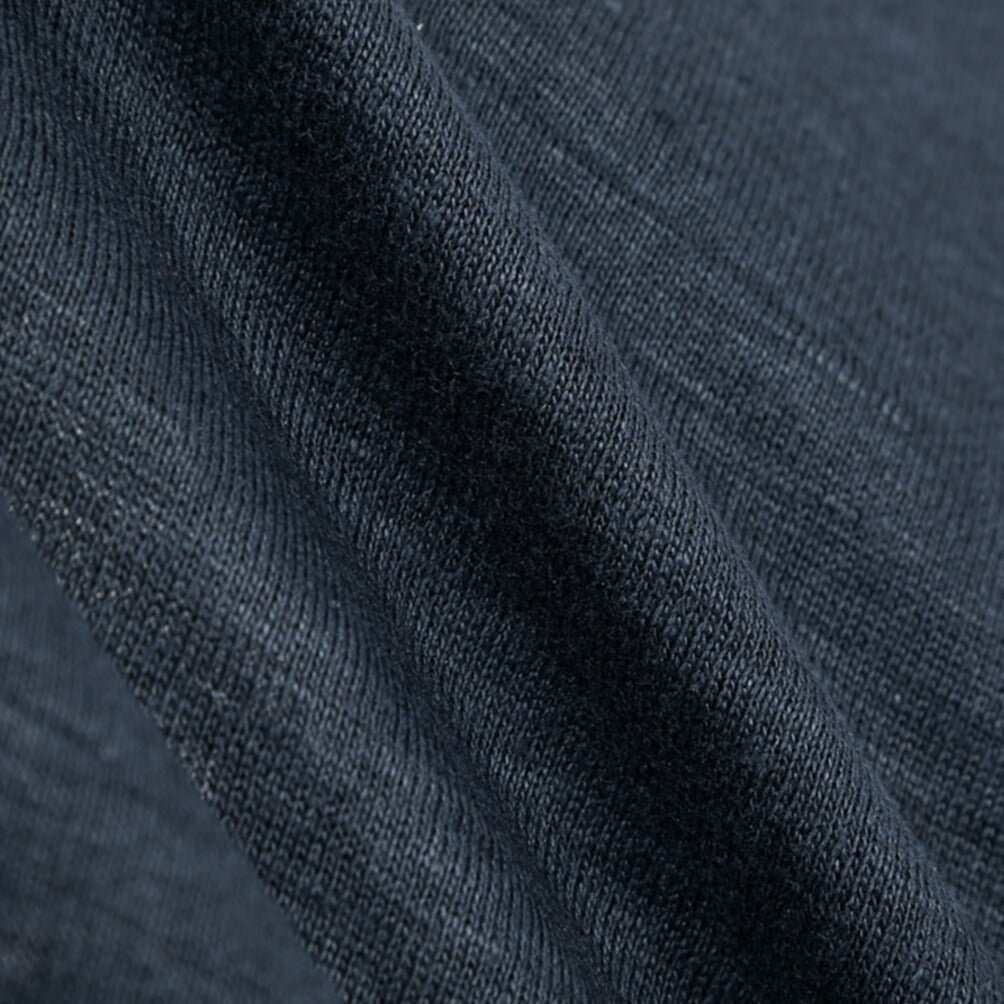 26SS GRAN SASSO リネン100% 長袖ニットTシャツ ネイビー 48 | GUARDAROBA MILANO OFFICIAL STORE
