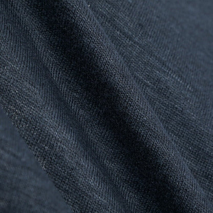 26SS GRAN SASSO リネン100% 長袖ニットTシャツ ネイビー 48 | GUARDAROBA MILANO OFFICIAL STORE