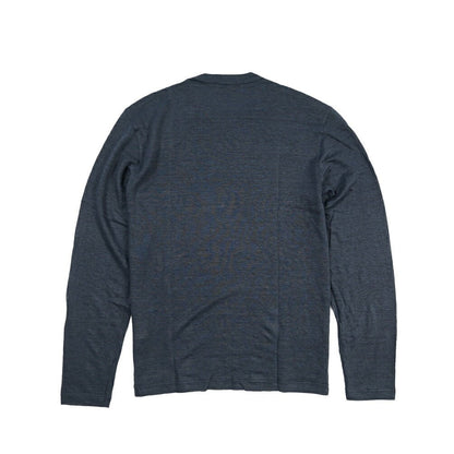 26SS GRAN SASSO リネン100% 長袖ニットTシャツ ネイビー 48 | GUARDAROBA MILANO OFFICIAL STORE