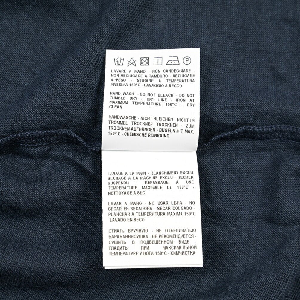 26SS GRAN SASSO リネン100% 長袖ニットTシャツ ネイビー 46 | GUARDAROBA MILANO OFFICIAL STORE