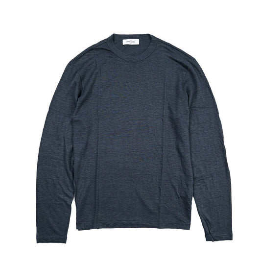26SS GRAN SASSO リネン100% 長袖ニットTシャツ ネイビー 46 | GUARDAROBA MILANO OFFICIAL STORE