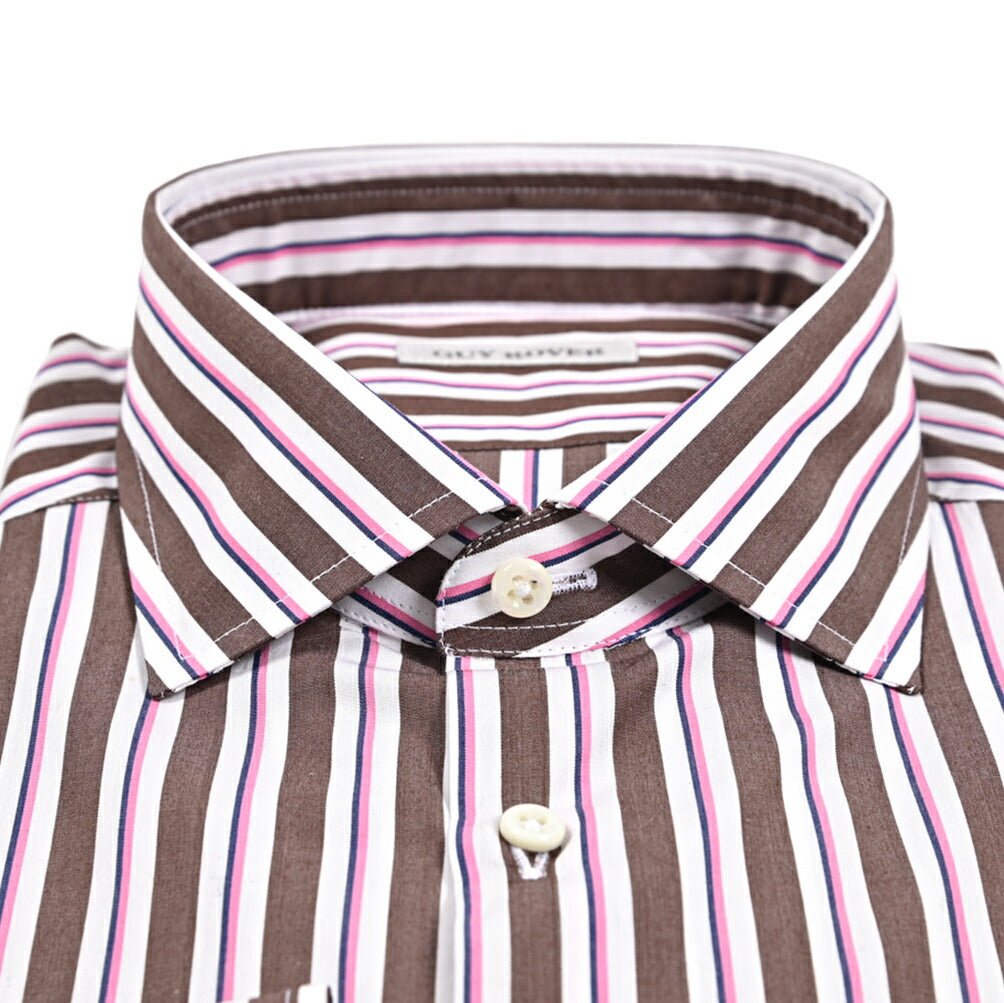 26SS GUY ROVER コットン100% ストライプ柄ワイドカラーシャツ｜429638-40｜GUARDAROBA MILANO OFFICIAL STORE