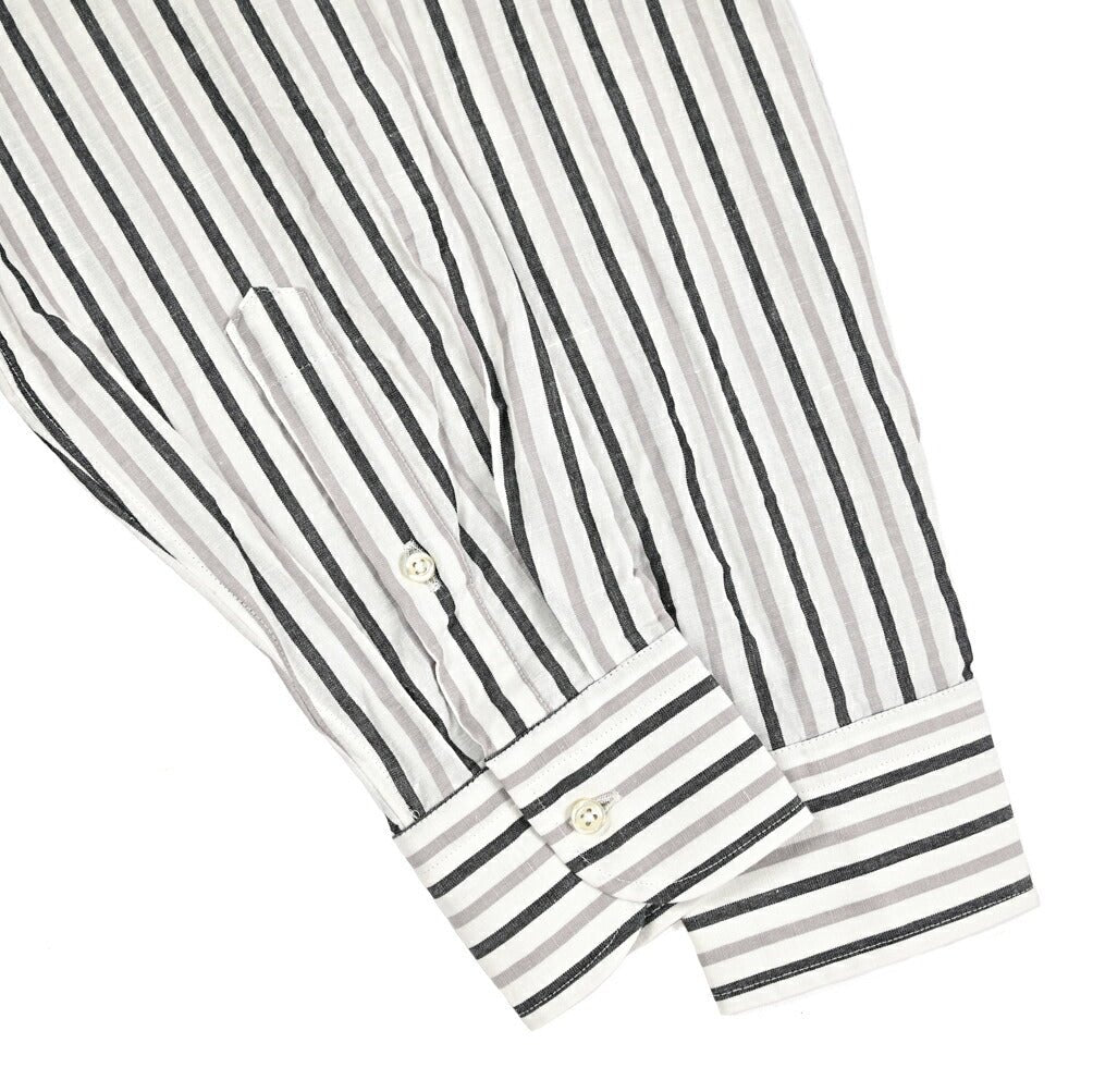 26SS GUY ROVER リネン混コットン ストライプ柄ワイドカラーシャツ｜429641-40｜GUARDAROBA MILANO OFFICIAL STORE