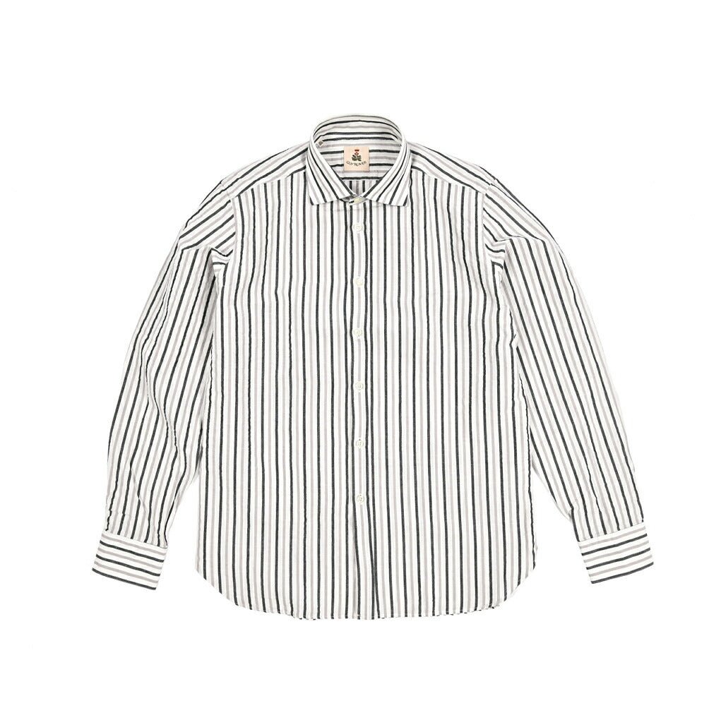 26SS GUY ROVER リネン混コットン ストライプ柄ワイドカラーシャツ｜429641-40｜GUARDAROBA MILANO OFFICIAL STORE