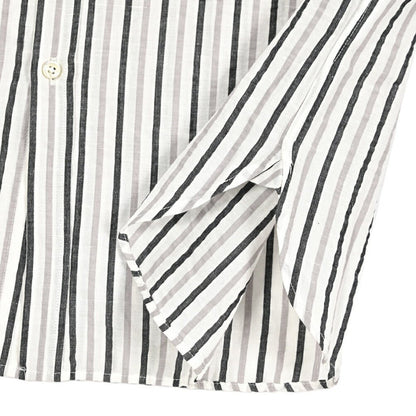 26SS GUY ROVER リネン混コットン ストライプ柄ワイドカラーシャツ｜429641-40｜GUARDAROBA MILANO OFFICIAL STORE