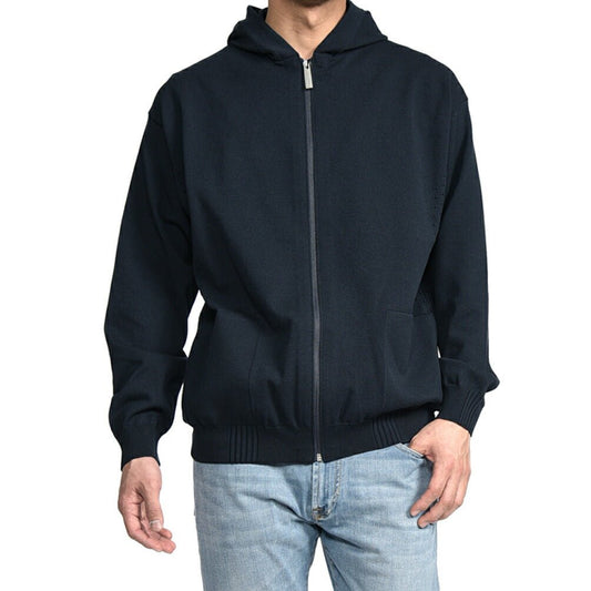 26SS HERNO "Laminar" コットンニット ジップパーカー ネイビー XS | GUARDAROBA MILANO OFFICIAL STORE
