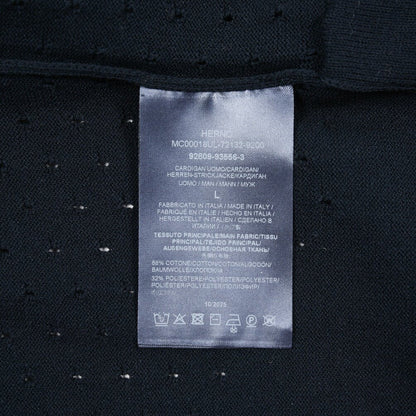 26SS HERNO "Laminar" コットンニット ジップパーカー ネイビー XS | GUARDAROBA MILANO OFFICIAL STORE