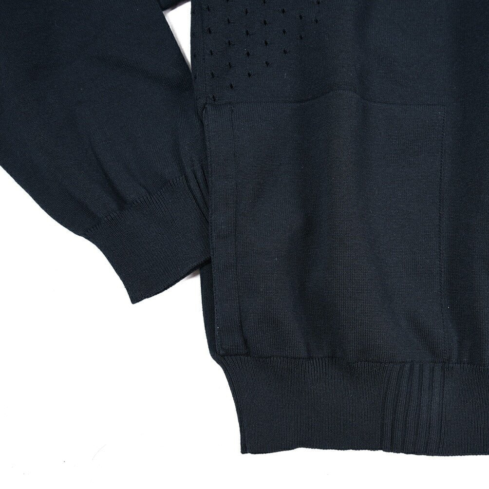26SS HERNO "Laminar" コットンニット ジップパーカー ネイビー XS | GUARDAROBA MILANO OFFICIAL STORE