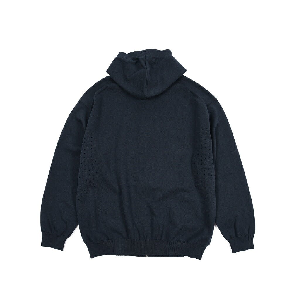 26SS HERNO "Laminar" コットンニット ジップパーカー ネイビー XS | GUARDAROBA MILANO OFFICIAL STORE
