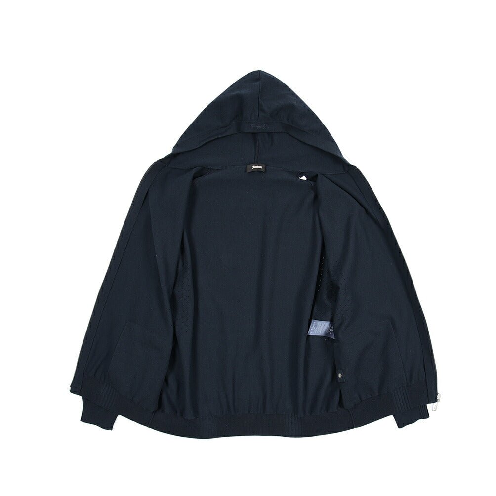 26SS HERNO "Laminar" コットンニット ジップパーカー ネイビー XS | GUARDAROBA MILANO OFFICIAL STORE