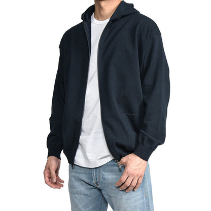 26SS HERNO "Laminar" コットンニット ジップパーカー ネイビー XS | GUARDAROBA MILANO OFFICIAL STORE