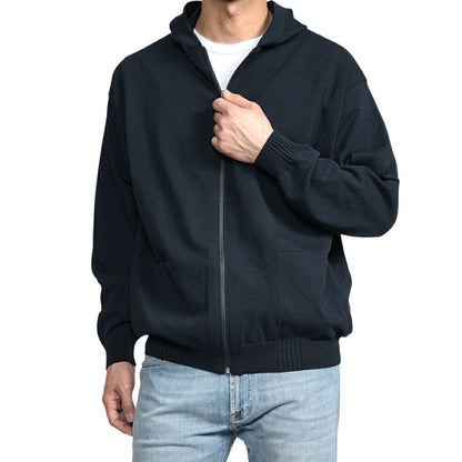 26SS HERNO "Laminar" コットンニット ジップパーカー ネイビー XS | GUARDAROBA MILANO OFFICIAL STORE
