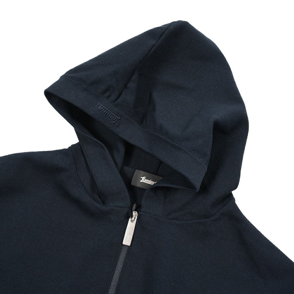 26SS HERNO "Laminar" コットンニット ジップパーカー ネイビー XS | GUARDAROBA MILANO OFFICIAL STORE