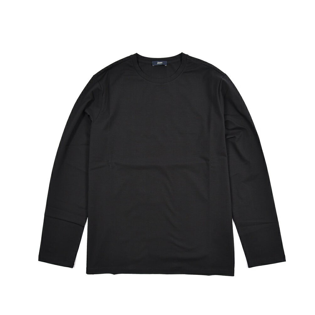 26SS HERNO ストレッチコットン 長袖Tシャツ ブラック S | GUARDAROBA MILANO OFFICIAL STORE