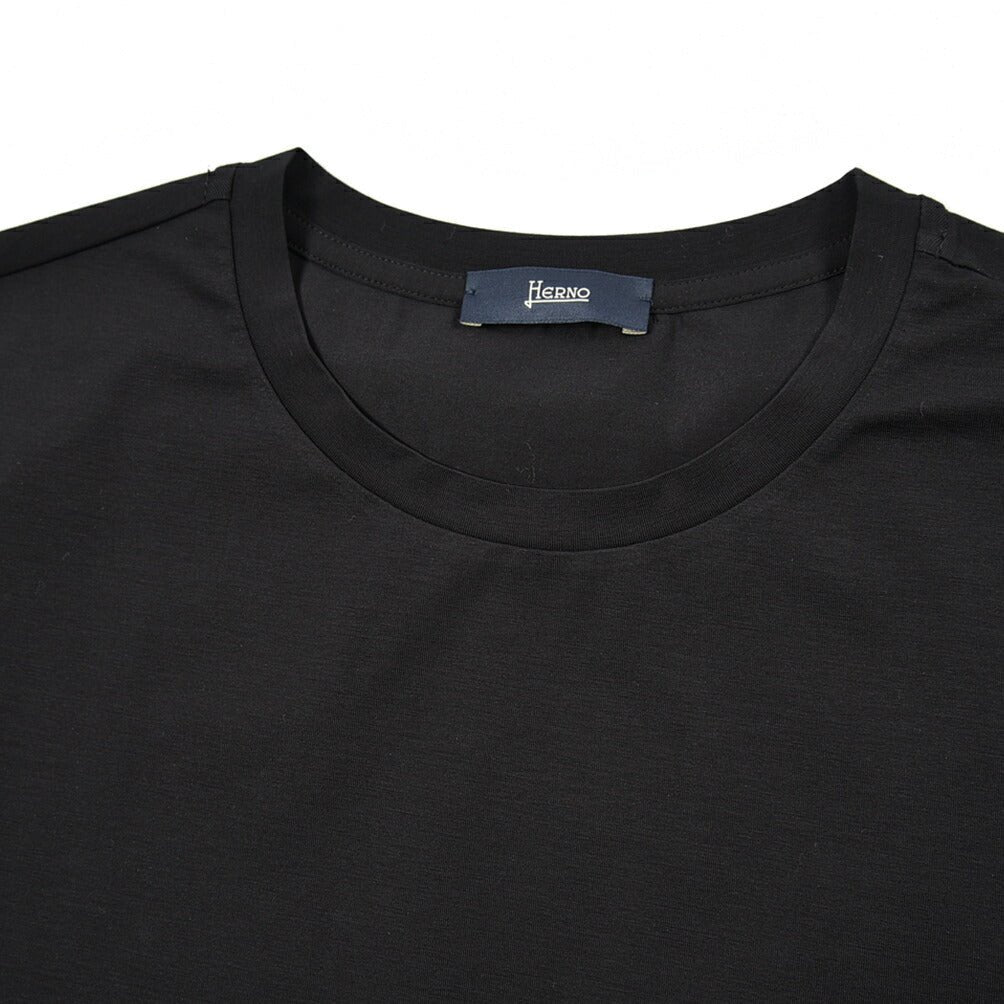 26SS HERNO ストレッチコットン 長袖Tシャツ ブラック S | GUARDAROBA MILANO OFFICIAL STORE