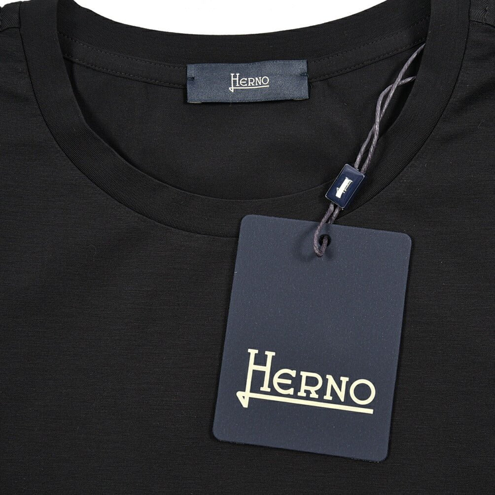 26SS HERNO ストレッチコットン 長袖Tシャツ ブラック S | GUARDAROBA MILANO OFFICIAL STORE