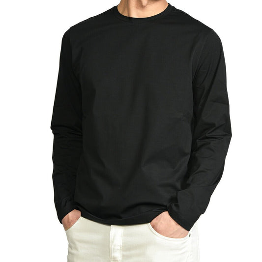 26SS HERNO ストレッチコットン 長袖Tシャツ ブラック S | GUARDAROBA MILANO OFFICIAL STORE